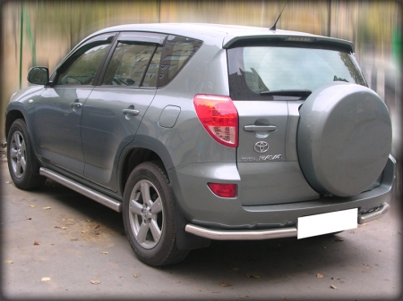 Toyota Rav-4 2006-2009г.в.-Защита заднего бампера "уголки" d-60